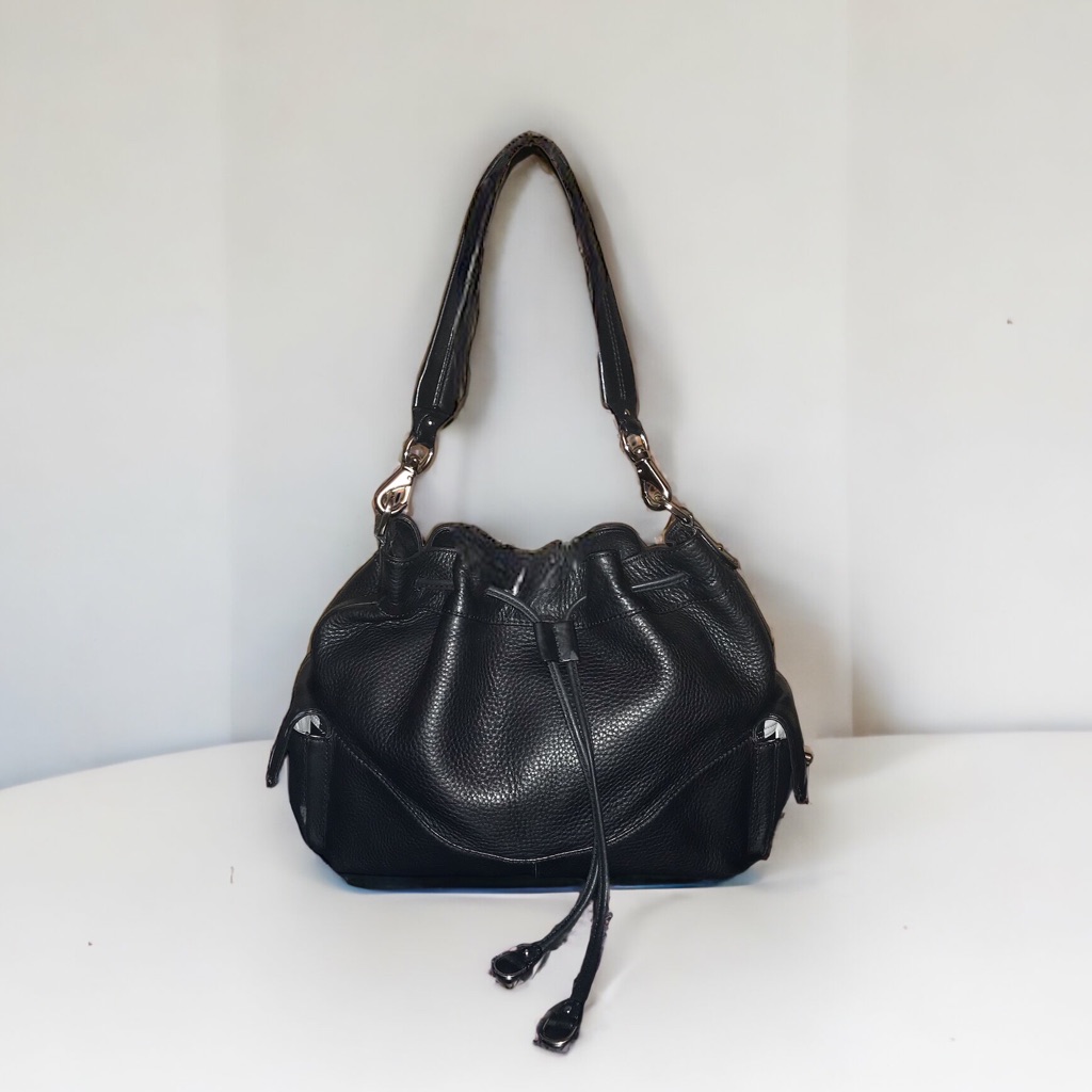 Black Color Leather Cole Haan Bag